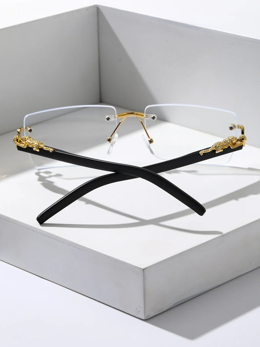 1/2 PCS Fashionable Trendy Frameless Rectangular Personalized Sunglasses For Daily Life
